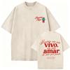 Camiseta Lavada Vintage del Rapero Bad Bunny Debi Tirar Mas Fotos Camiseta del Tour Mundial DTMF Moda Hip Hop para Hombre Camisetas de Alta Calidad