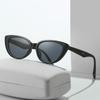 Retro Triangular Cat Eye Glasses For Women'S High-End Ins Black Small Frame Street Sunglasses Round Face Glasses
