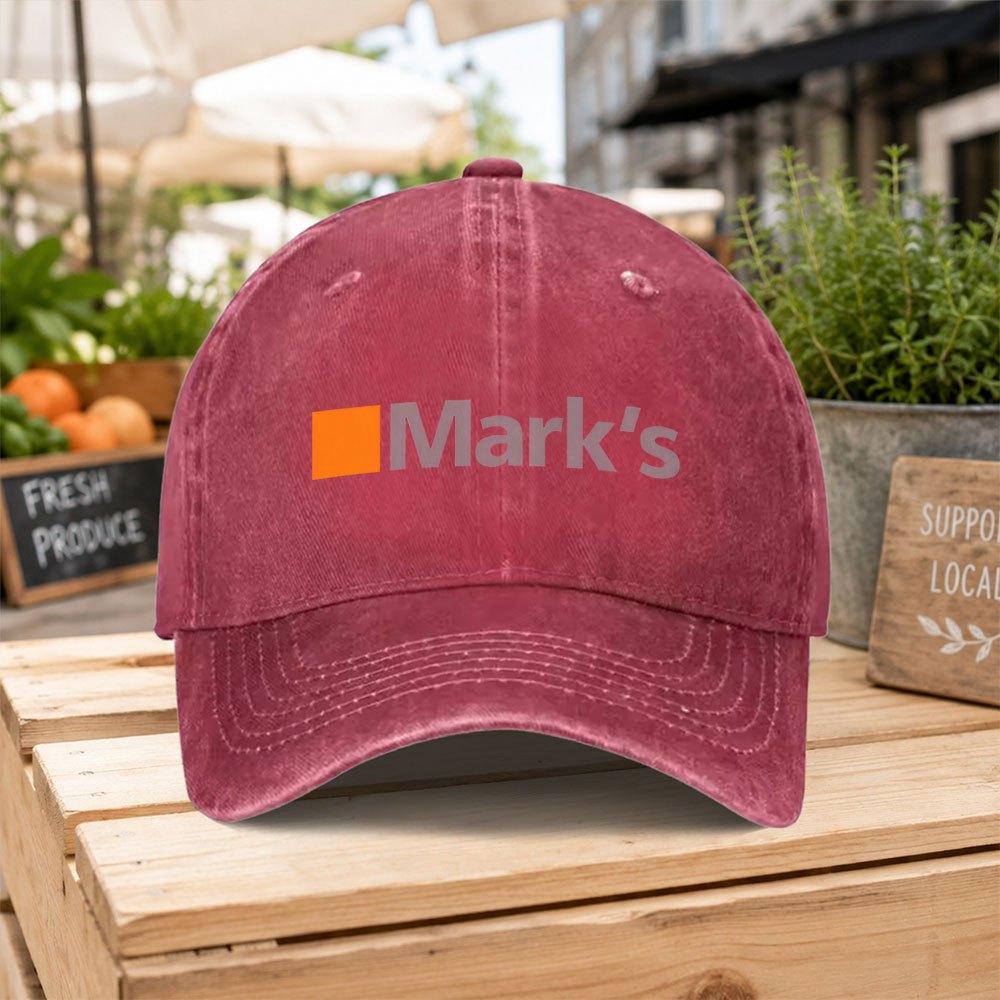 New Marks Washed Baseball Cap Unisex Casual Wear Hat Couples Travel Accessory Style Easy Fashion Dad Hat Outdoor Fitness L