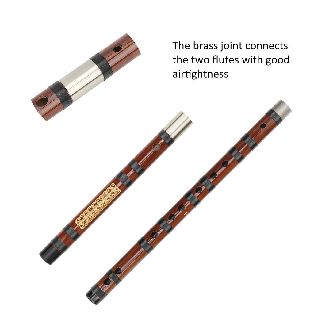 Bamboo Flute DKey Lettering Body Dry Material Dizi Kit Traditional Wind Instrument