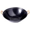 HDST Uncoated Cast Iron Flat-Bottom Wok