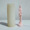 Silicone Resin Candle Mold A Slender Girl Flower Cake Chocolate Fondant Mold Aromatherapys Plaster Epoxy Mold Home Decor