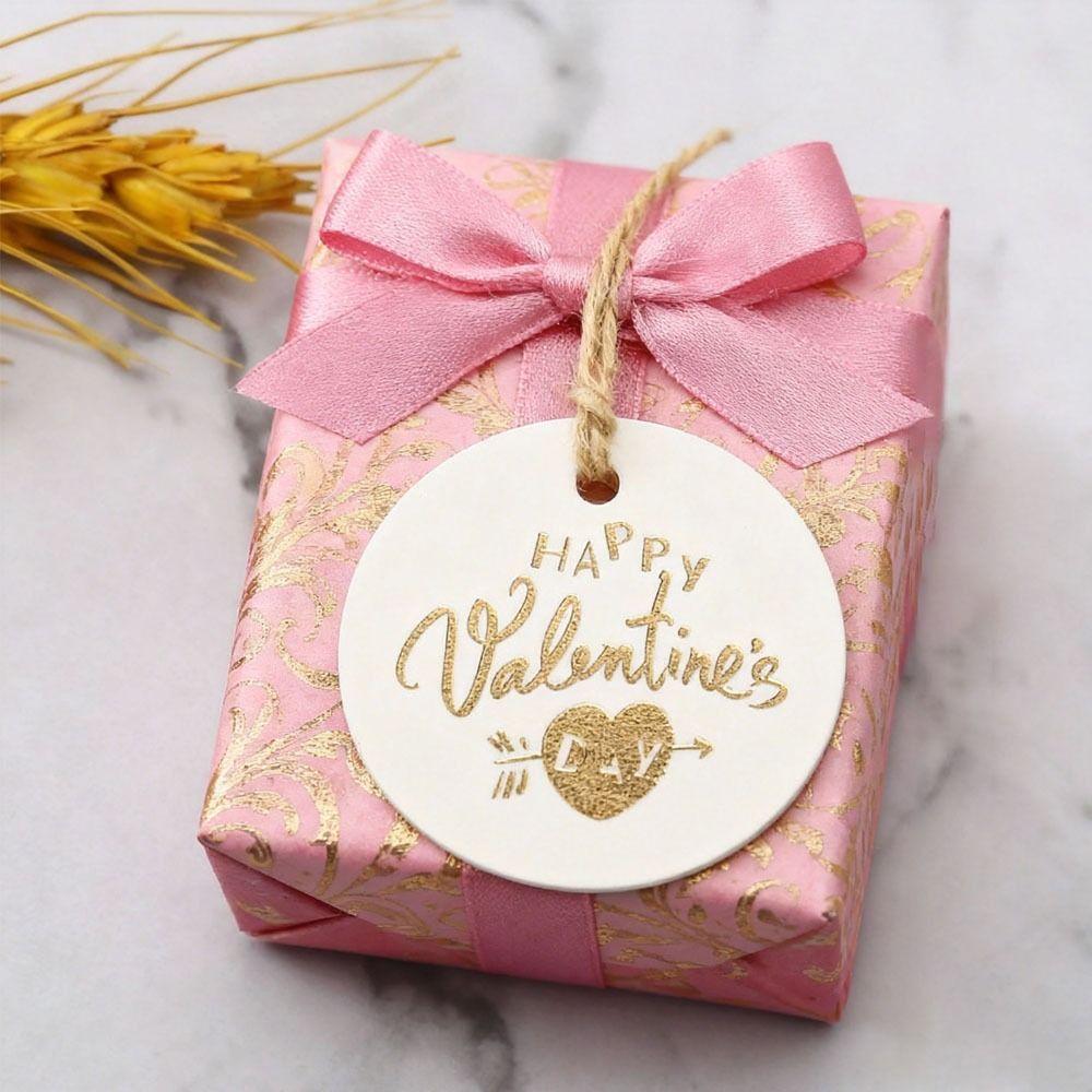 100pcs Heart Shaped Cards Valentine's Day Tags White Red Paper DIY Crafts Cake Decor Tag Hanging Decoration