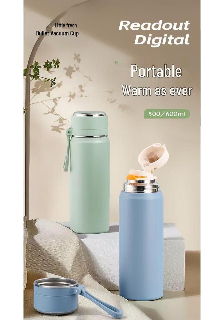 High-Capacity Insulated Water Bottle for Men and Women, 316 Stainless Steel, Portable Office Tea Infuser Cup