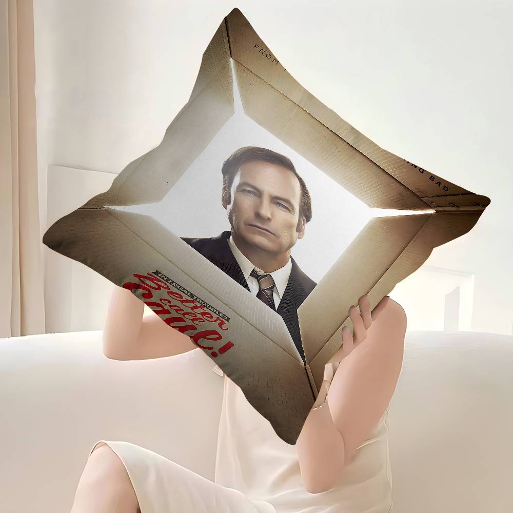 Classic Movie TV Better Call Saul Decorative Room Aesthetics Pillow Case Home Decor Bedroom Sofa Bed Couch Pillow Cover X