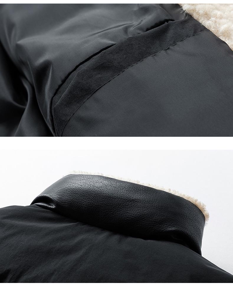MLB & NY Co-Branded 2025 Winter Men's Down Jacket with Lamb's Wool Patchwork