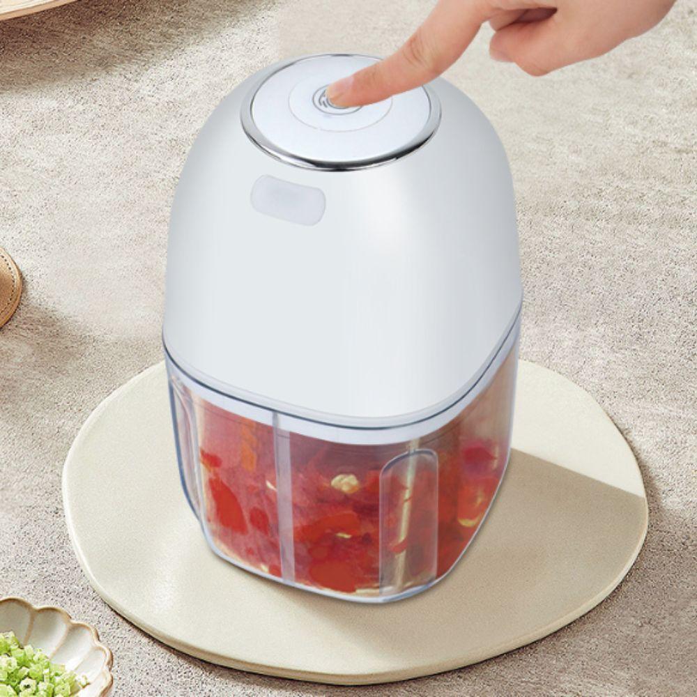 350 ML Kitchen Garlic Masher Transparent Food Chopper Effort-saving Electric Meat Grinder Onion