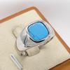 2026 European and American Personalized Fashion Simple Square Gemstone Men's Jewelry Exquisite Party Accessories Ring