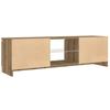 TV Stand with LED Lights Artisan Oak 120 X 30 X 36 Cm