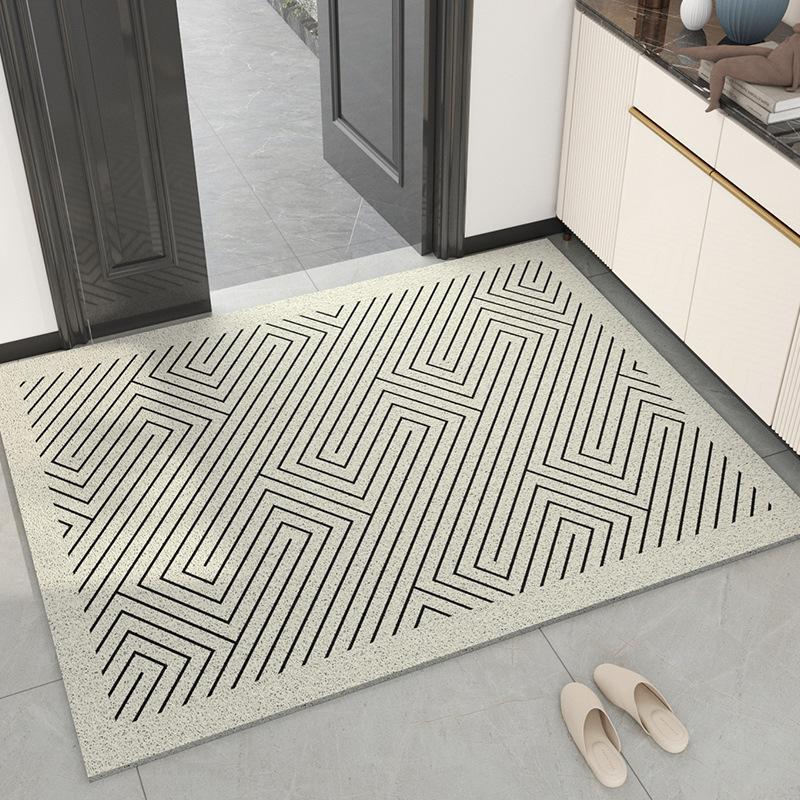 Simple Style Wire Loop Floor Mat Cusizable Entrance L Carpet Anti-Slip Door Mat Home Use Dustproof Wear Resistant 40cm x 60cm