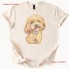 Poodle Puppy T Shirt Cute Dog Lover Small Breed Vintage Homme Breathable Stretched Casual Unisex Top For Everyday Wear