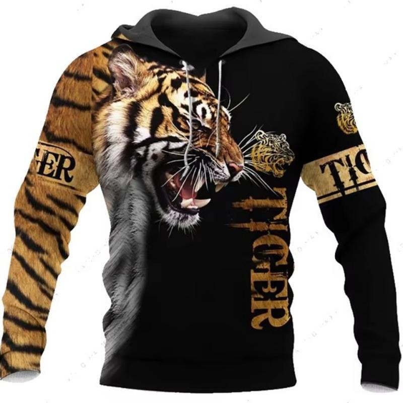 Mode Frühling Herbst Wolf Tier Herren Hoodies 3D Allover bedrucktes Sweatshirt Unisex Pullover Lässige Jacke Streetwear Mantel 4XL