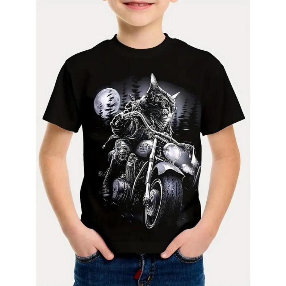 Boys' Short Sleeved T-shirt Summer New 3D Printed Children's Clothing T-shirt