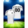 Printed Custom Name Team Name Numbers Football Jersey New Sports T Shirts Stripe Sports Jerseys Cool V Neck Tops Unisex Tee