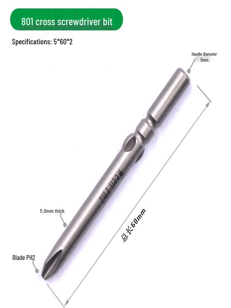 Weili 801 Serie 5mm Kreuzschlitz Magnetischer Elektrischer Schraubendreher Bit