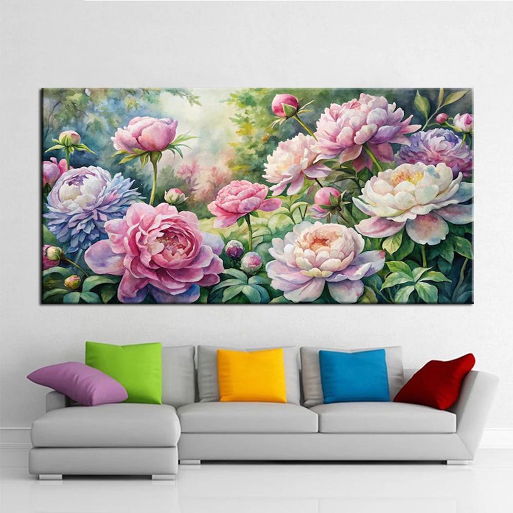 

DIY большой размер цветной цветок ириса алмазная живопись художественные наборы 5D полная алмазная мозаика вышивка стразами картина настенный декор J3963 round 30x60cm зелёный