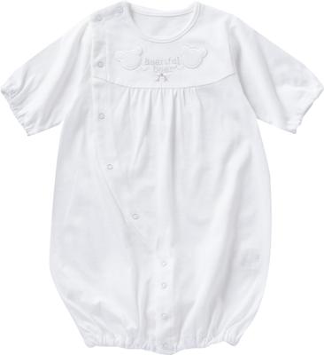 De White Bear All Snap Ceremony Baby Dress for Boys and Warm and Cool Baby Hospital Shrine Winter 31501 [Cream Coco] Two-Way [Crotch Replacement/2way]