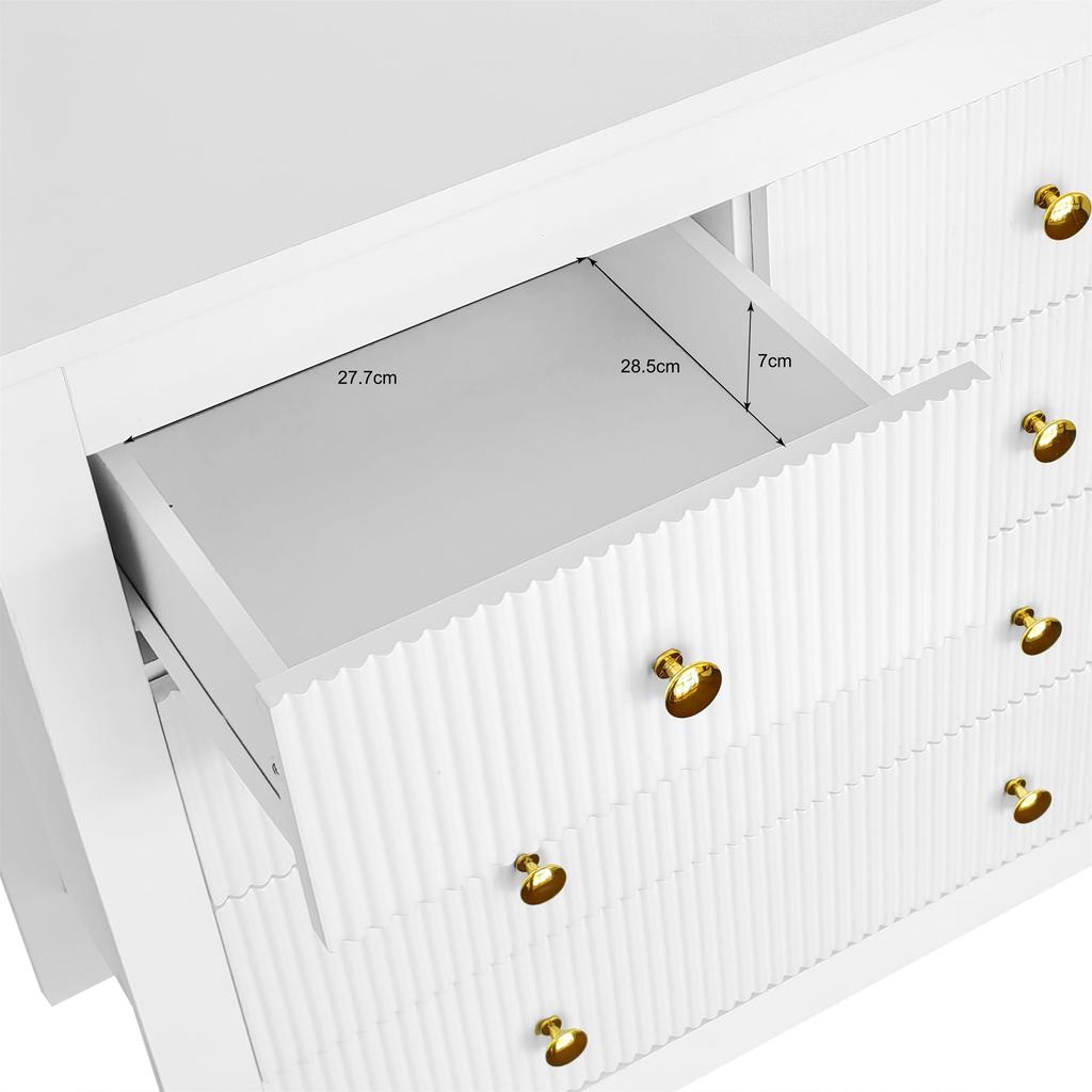 Sideboard, Chest of Drawers with Special Doors, Gold Handles, Sideboard/Shoe Cabinet/Dressing Table [OLD SKU:WF325795WAA]