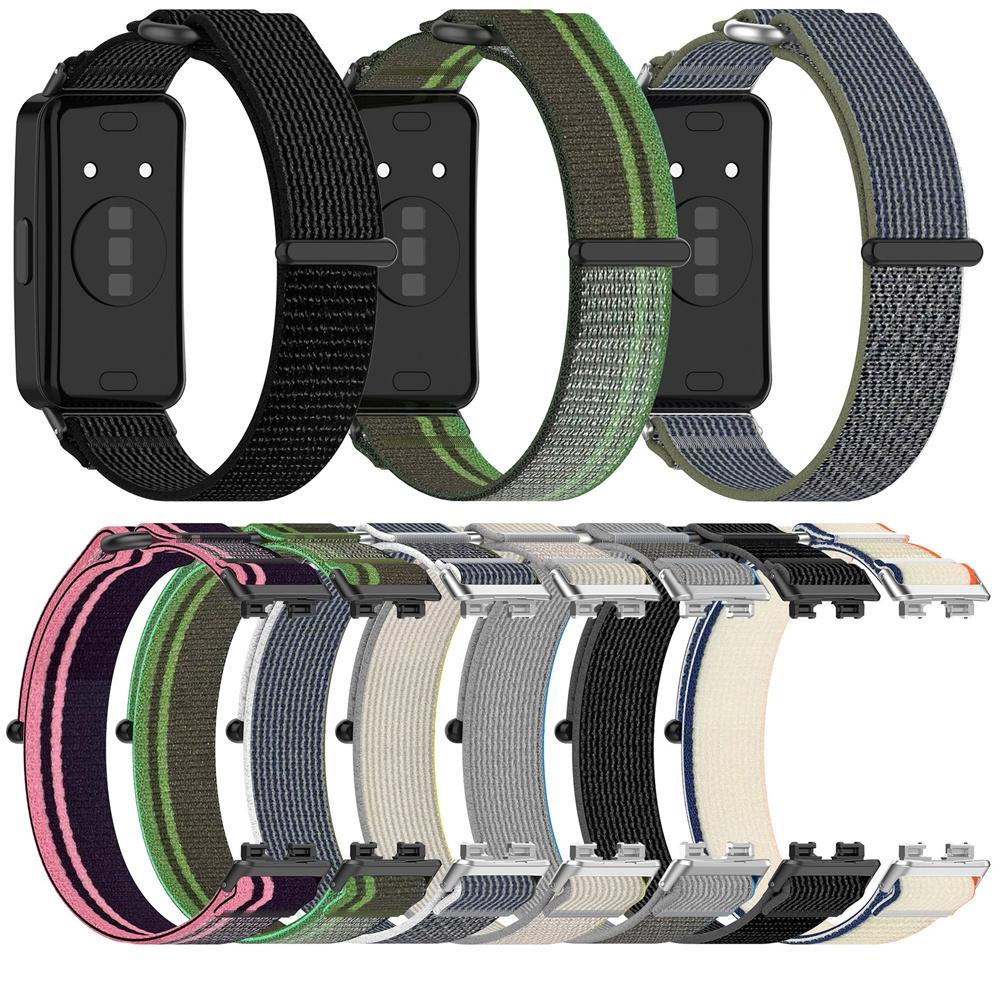 Nylon Woven Loop Strap for Huawei Band 10/9/8  Adjustable Watchband Bracelet Smart Watch Accessories Sports Breathable Watchband