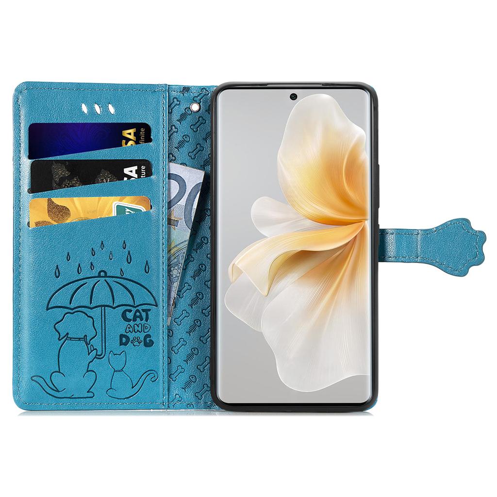 For TCL 50 Pro Nxtpaper 5G Case Leather Wallet Flip Phone Cover Cute Cat Dog Pattern