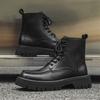 Martin boots men's autumn and winter new high-top tooling locomotive boots British style thick bottom side zipper versatile 86689-J