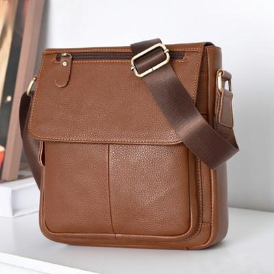 Genuine Leather Single-shoulder Bag, Men's Bag, Retro Crossbody Bag, Business Casual, Commuter Men's Bag