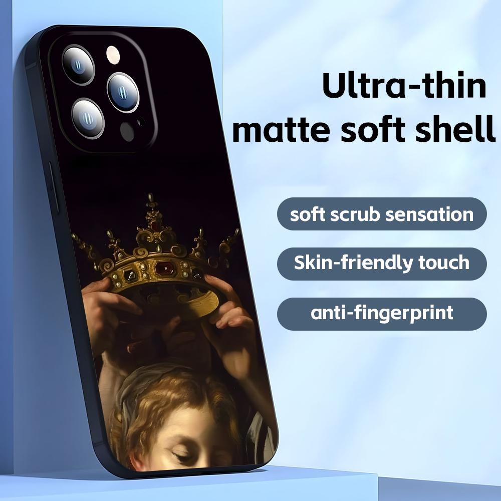 Renaissance Art Paintings  Phone Case For iPhone17 16 16e 15 14 13 12 11 Plus Mini Pro Max Soft black Shockproof Cover