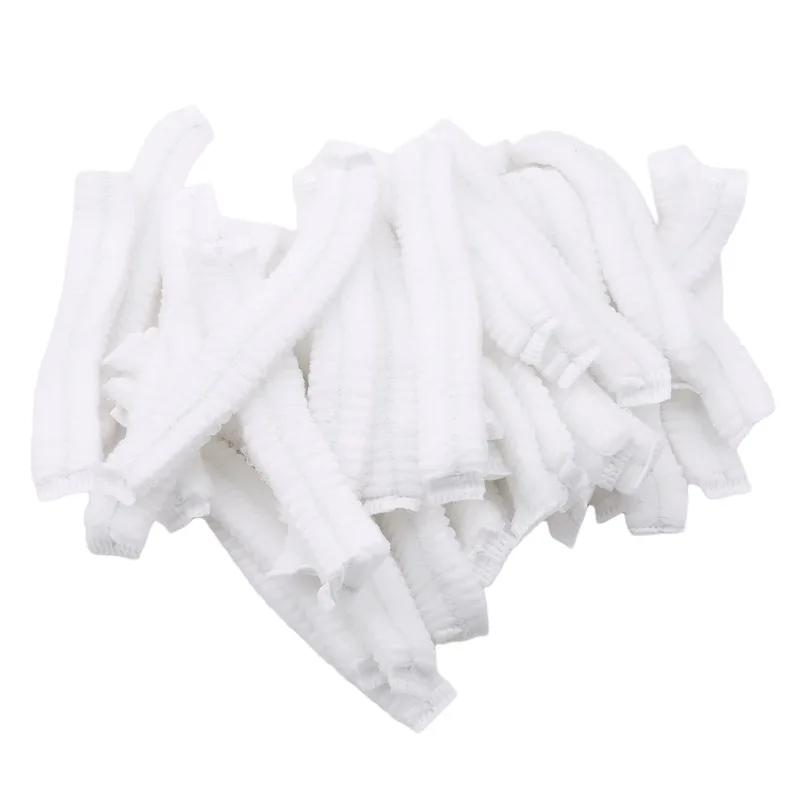 100pcs/Pack Disposable Bathing Cap Hair Head Covers Net Bouffant Dustproof Anti Dust Caps Breathable Shower Bathing Hats Kitchen