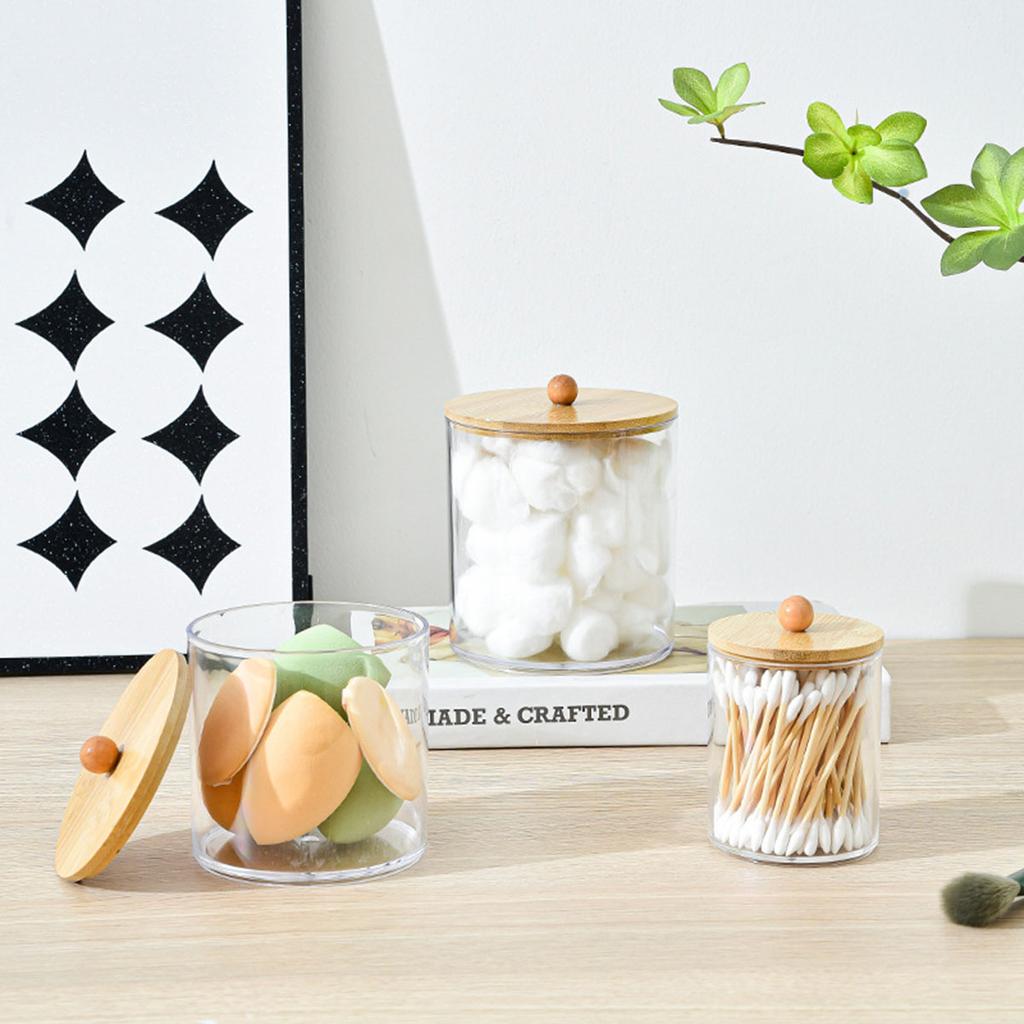 Acryl Wattestäbchen Make-up Organizer Kosmetik Aufbewahrungsbox Tragbarer Make-up Wattepad Halter Behälter Aufbewahrungskoffer