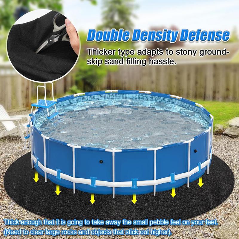 Garden Above Ground Pool Liner Pad Backyard Puncture Resistant Pool Floor Mat Outdoor Waterproof Pond Liner for Swimming Pools