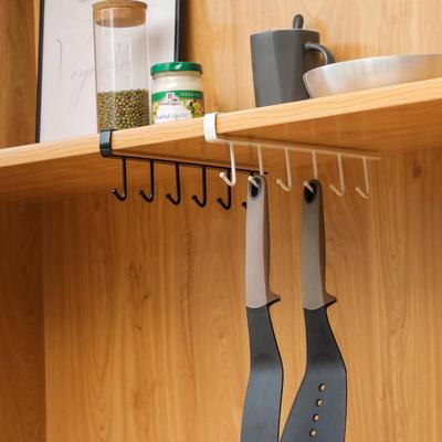Multifunktions-Hakenleiste aus nahtlosem Eisen für Küche und Kleiderschrank – 6 Haken