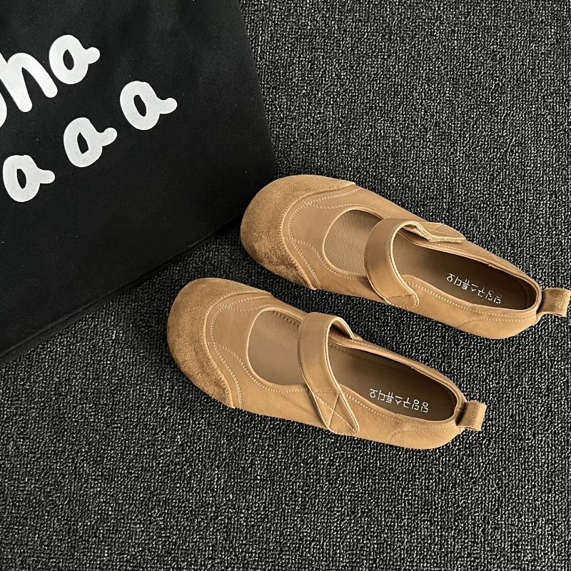 New summer platform heightening shoes leather Mary Jane shoes women's versatile casual breathable single shoes Velcro