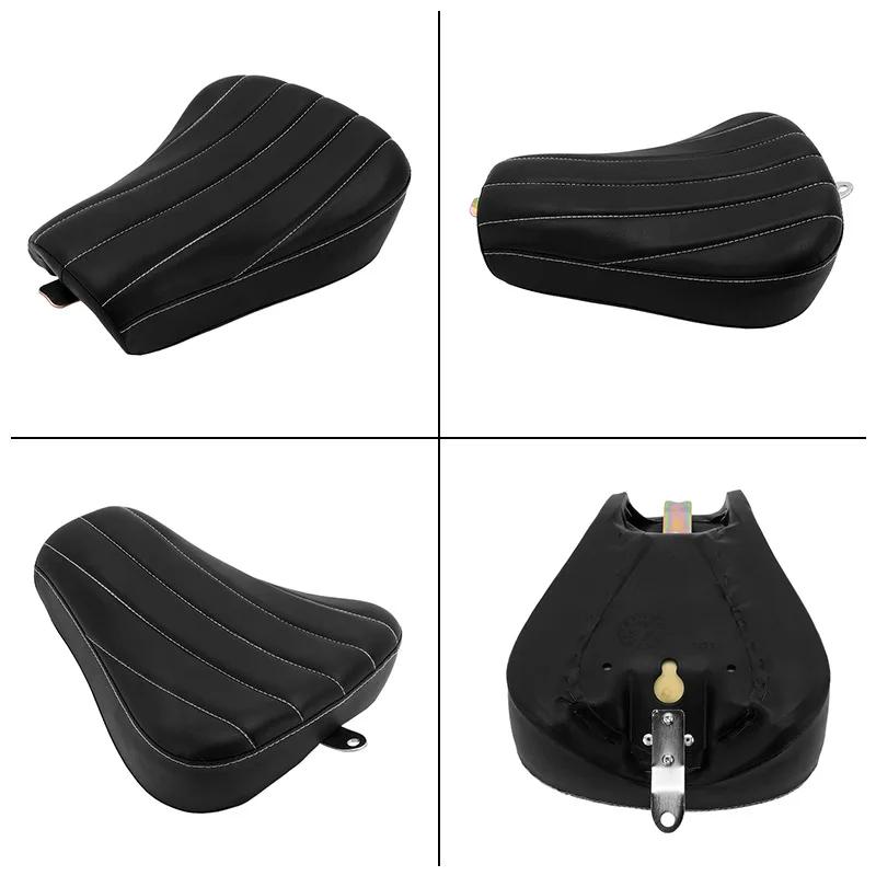 For Harley Sportster 48 XL1200X 72 XL1200V 10-15 Motorcycle Front Driver Seat Cushion Black PU Leather Stitch Pad Accessories