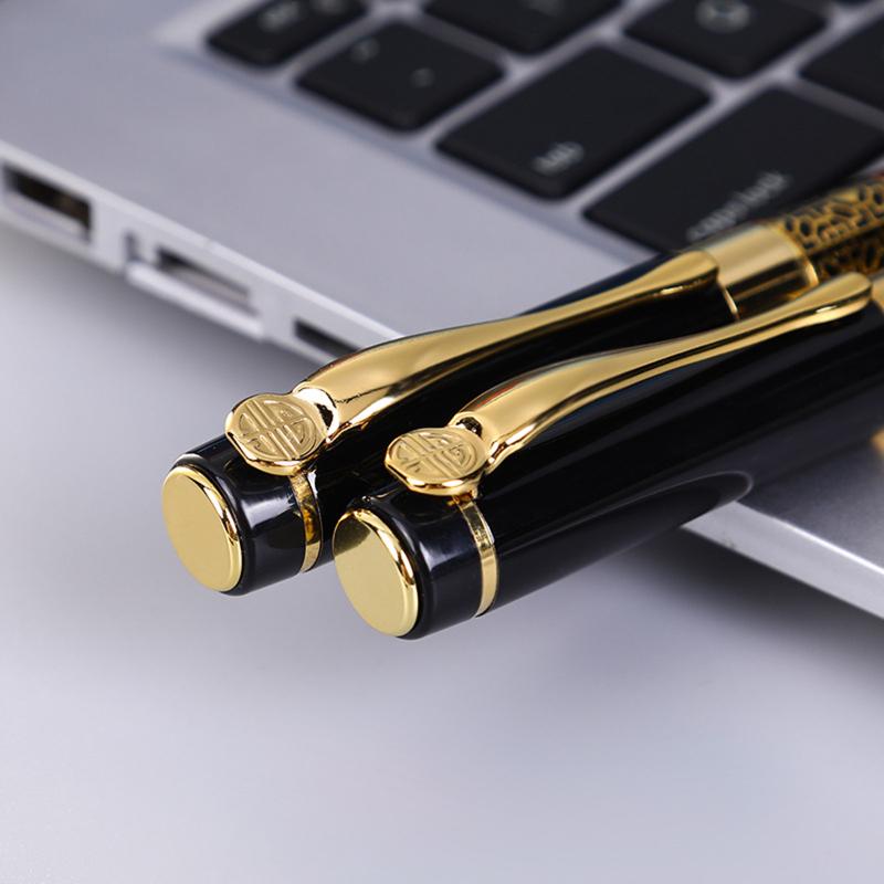 New! Classic Signature Pen Wood Grain Business Water-based Ballpoint Pen Metal Nib Writing 0.5mm Birthday