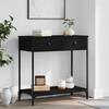 VidaXL Black Console Table 75x34.5x75 Cm Engineered Wood 834175