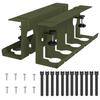 Under Desk Cable Management Tray 2 Pcs Olive Green