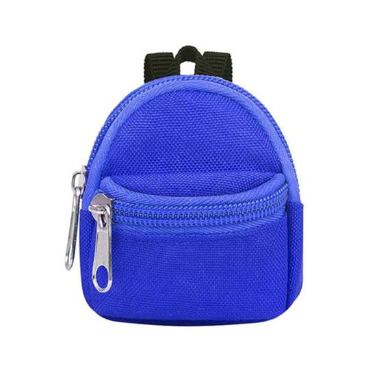 Mini Backpack Coin Purse, Scratch Resistant Zippered Compartment Keychain Bag, Waterproof Oxford Cloth Earphone Case