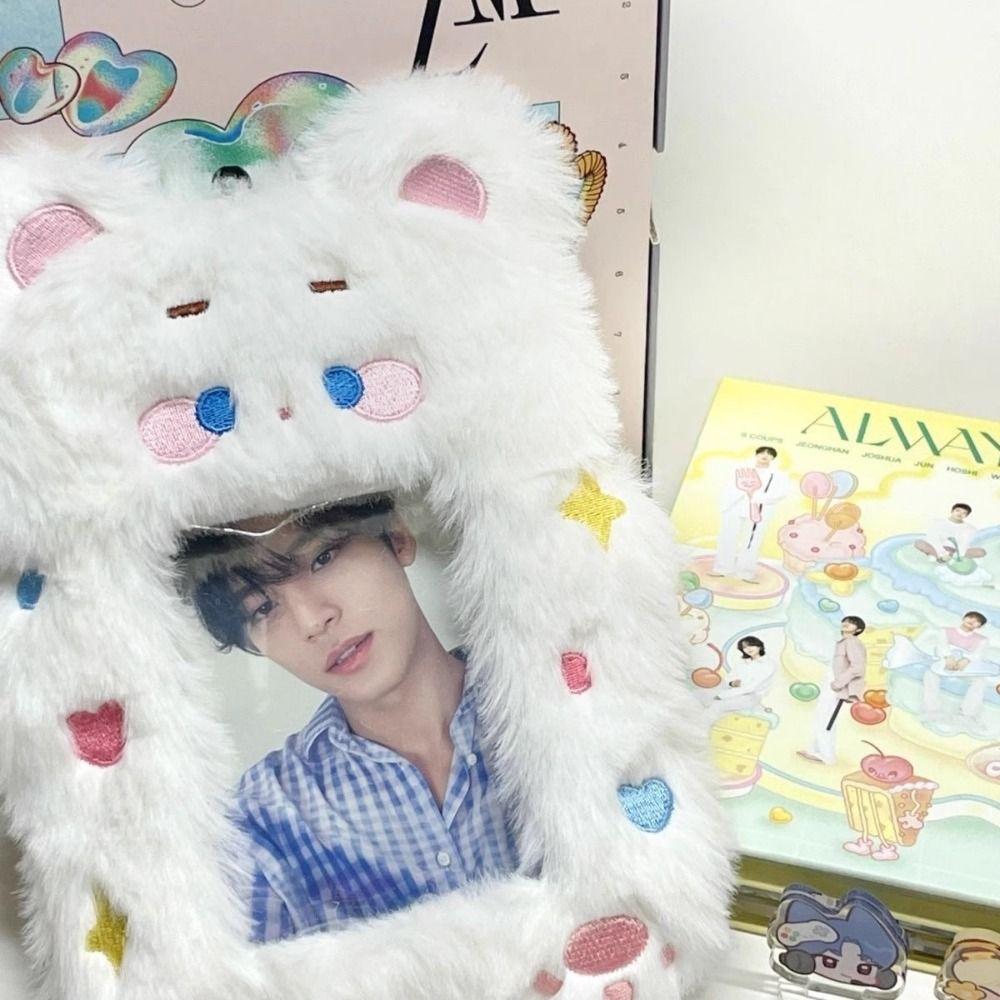 Cute Photocard Case Student Card Holder Bag Keychain Fox Photocard Case Idol Photos Protective Cover Cartoon