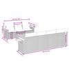 8-teiliges Gartensofa-Set mit Kissen Schwarzes Poly-Rattan