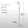 Stainless Steel Floor Standing Handbag Display Rack for Men’s & Women’s Bags