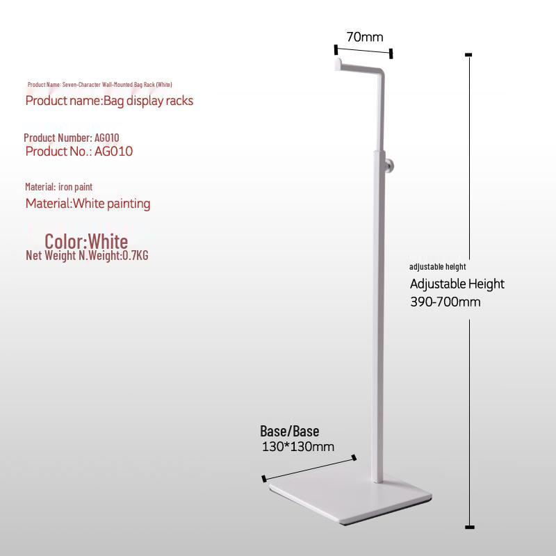 Stainless Steel Floor Standing Handbag Display Rack for Men’s & Women’s Bags