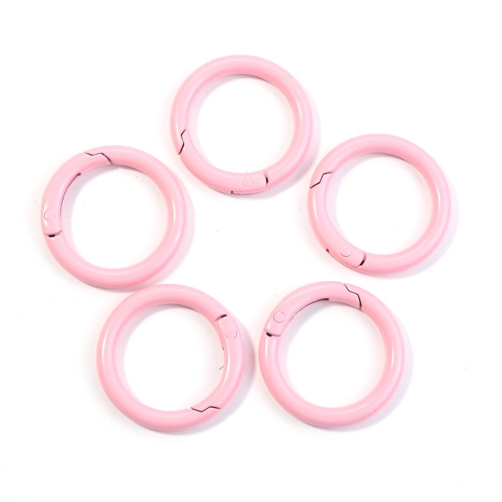 5-10Pcs Alloy O Ring Spring Clasps Openable Round Carabiner Keychain Clips Hook Dog Chain Buckle DIY Keyrings Jewelry Connectors