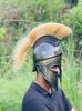 Steel Corinthian Helmet: Greek Spartan Costume Display