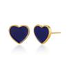 Sweet Dainty 18k Gold Plated Heart Oil Drop Stud Earrings For Women