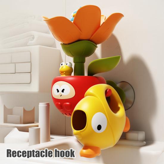 Sprinkler Flower Bath Toy, Baby Watering Flowering Toy for Boys and Girls, BPA-Free Tub Water Toys with Watering Can, Montessori Bathroom Gift