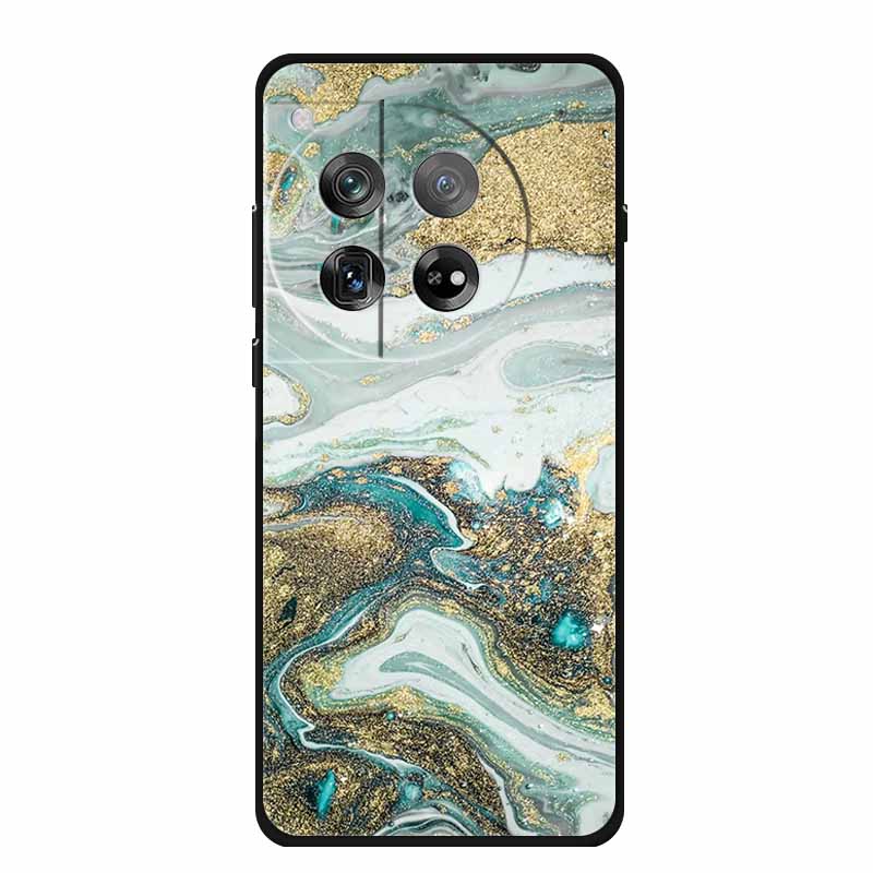 Marble Shell For OnePlus Ace 3 3 Pro Case Luxury Protector Soft Silicone Phone Cover for OnePlus 12R 12 R Colourful Black Fundas