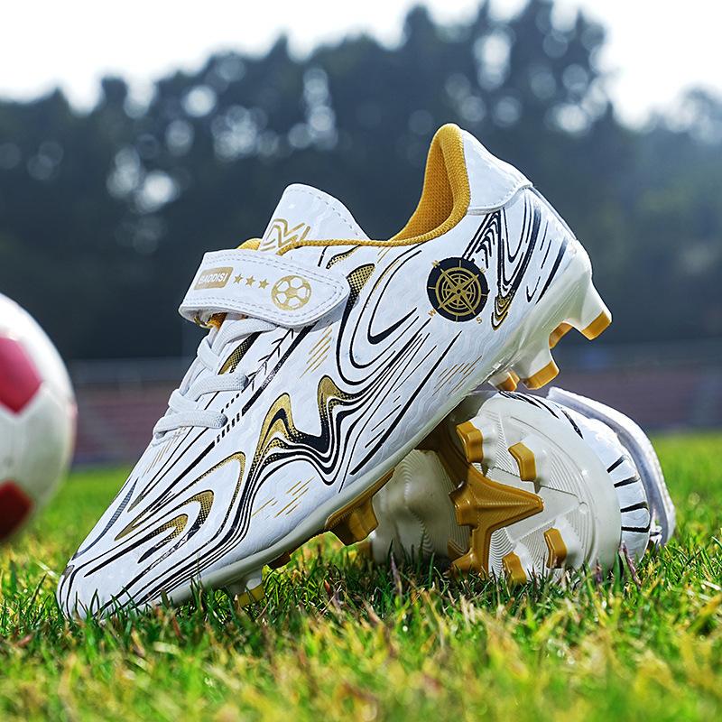 Outdoor Grund- und Sekundarschulkinder lange gebrochene Nägel Fußballschuhe Männer und Frauen Klettverschluss Jugend Sportschuhe