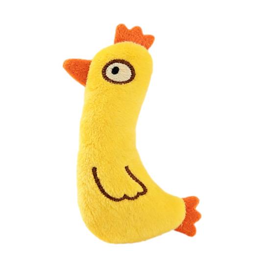 Cat Plush Toy Stuffed Animal Cute Mouse Chick Catnip Toy Penguin Shape Soft Chew Toy