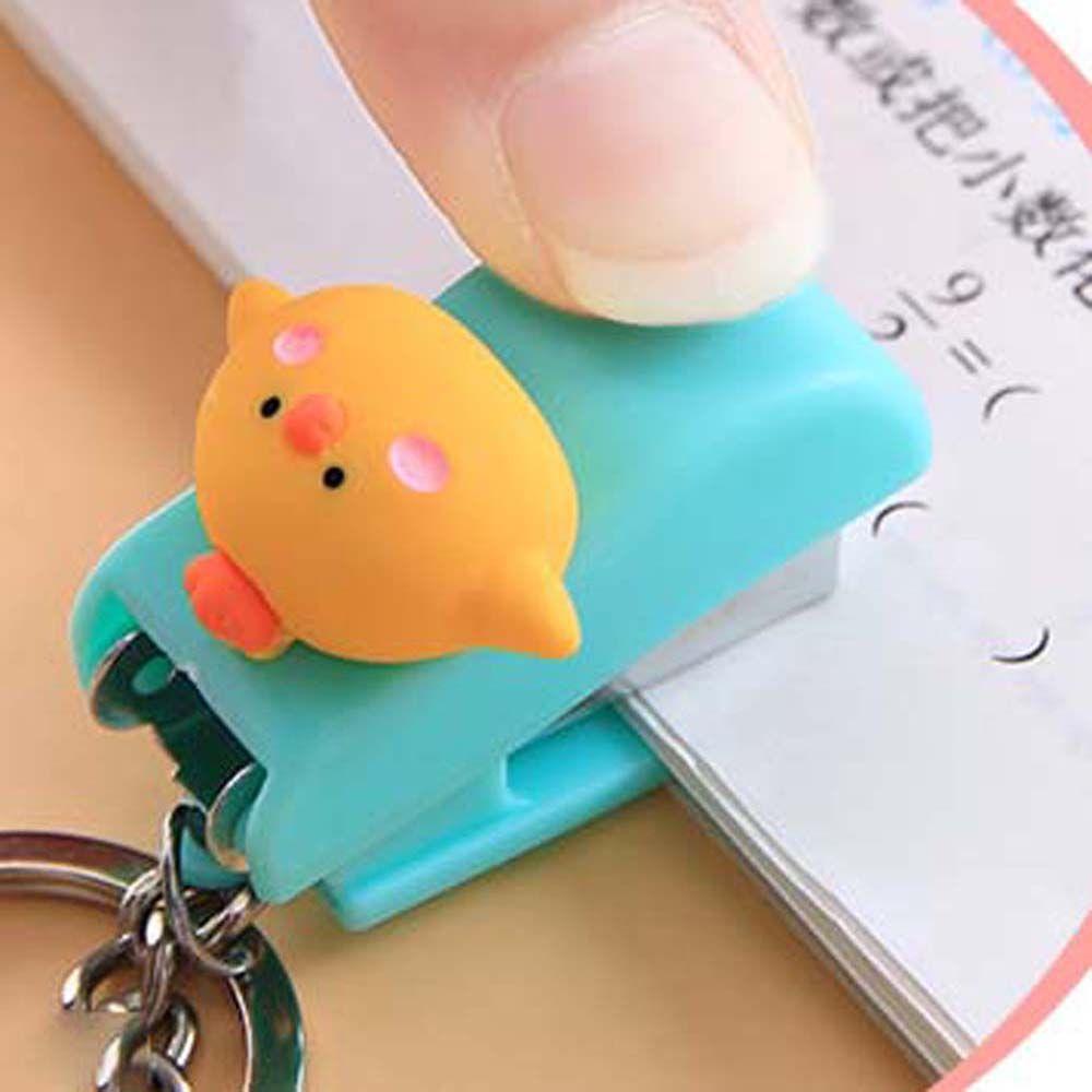 Student Supplies Cartoon Mini Size 10 Staples Mini Stapler Stapler Stapler Key Chain Binding Tools
