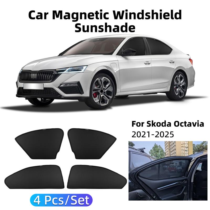 Car Front Rear Side Magnetic Windshield Sunshade For Skoda Octavia -2025 Sun Blockers Curta Shades Cover Auto Accessories